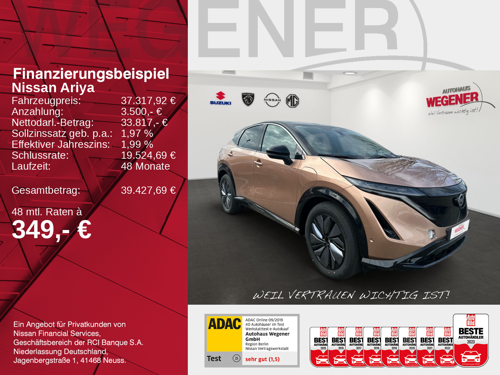 Nissan ARIYA 87 kWh EVOLVE PACK+BOSE*PANO*LED*HUD*ACC