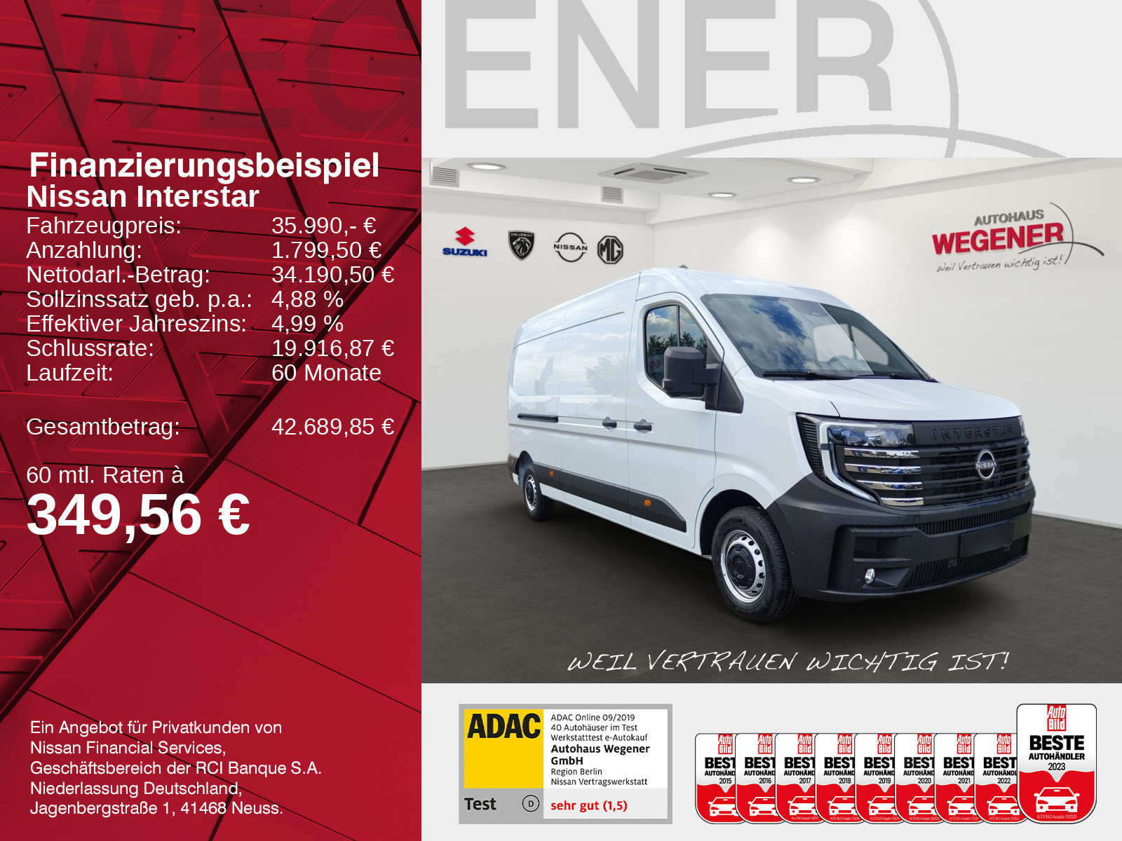 Nissan Interstar Kawa L3H2 3,5t N-Connecta - LRP SHZ BA 270°
