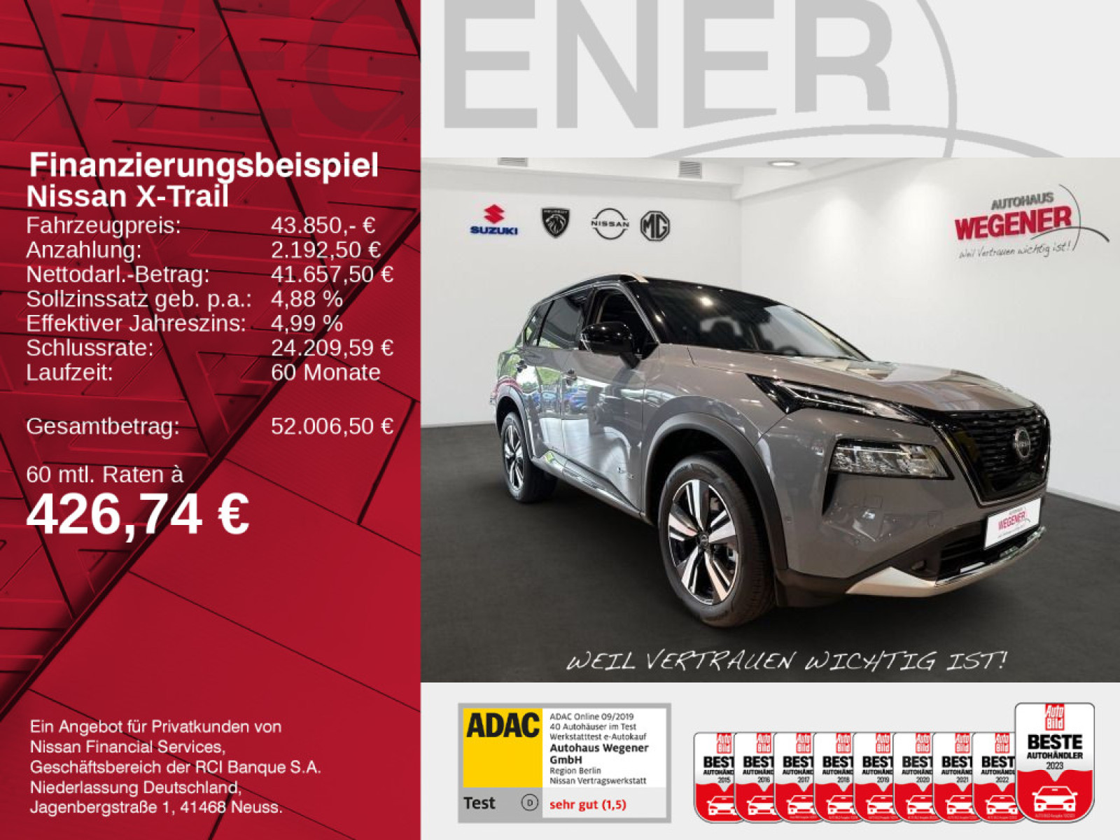Nissan X-Trail Tekna+ 1.5 AT - PANO BOSE HUD LEDER MEMO