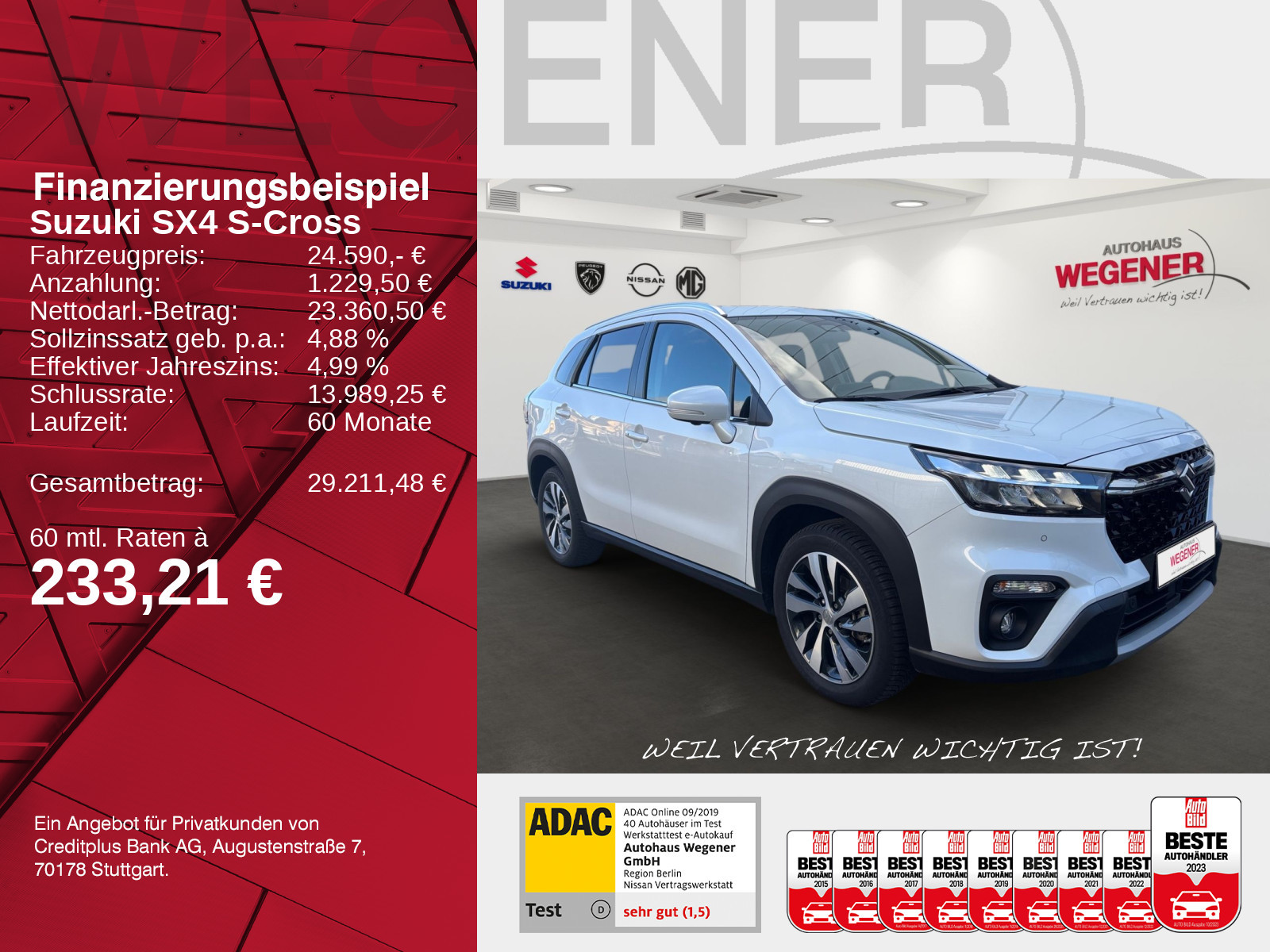 Suzuki SX4 S-CROSS COMFORT+ 1.5 HYBRID 4x4 AT/AGS
