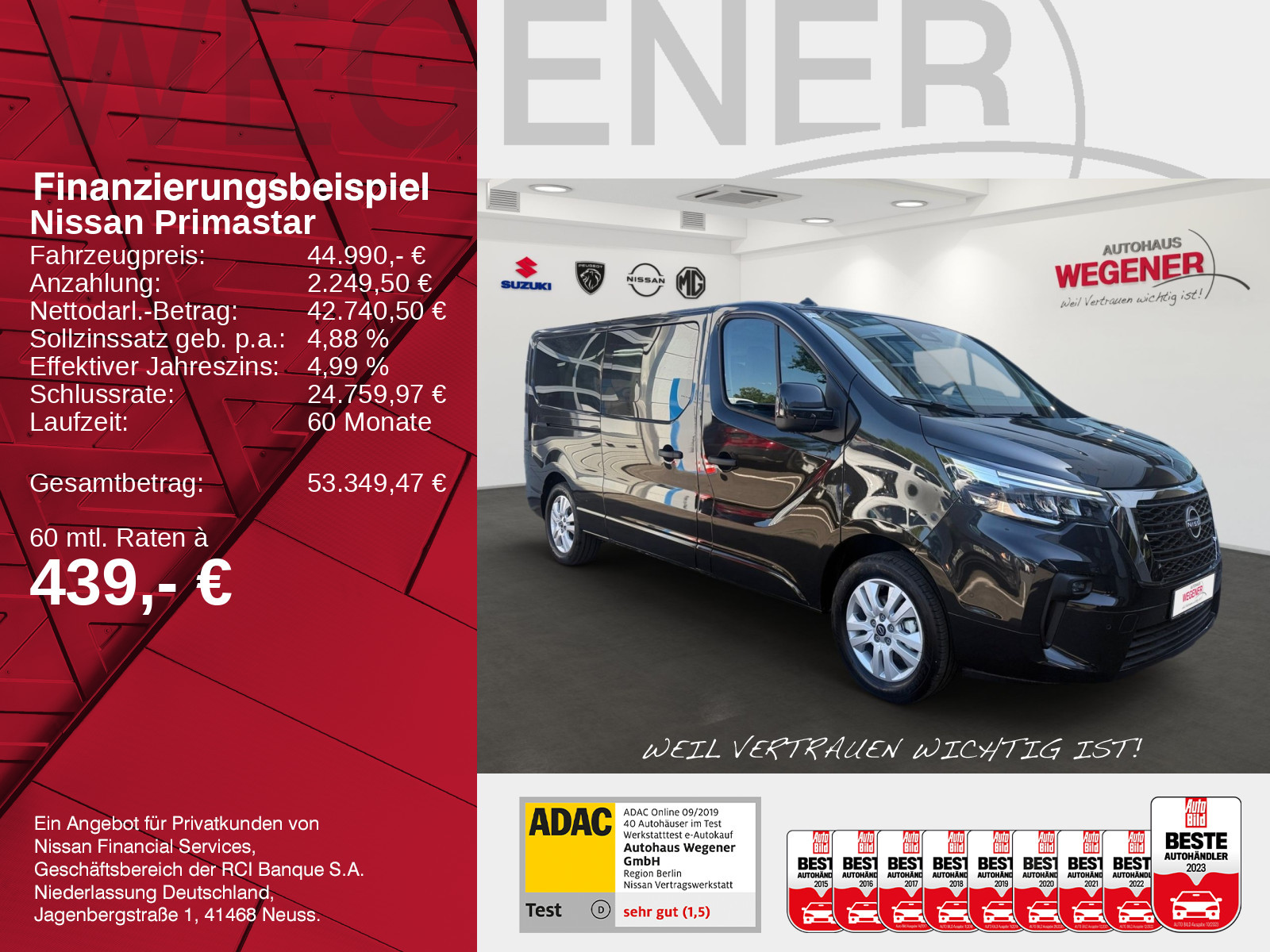 Nissan Primastar Kombi L2H1 3,0t
