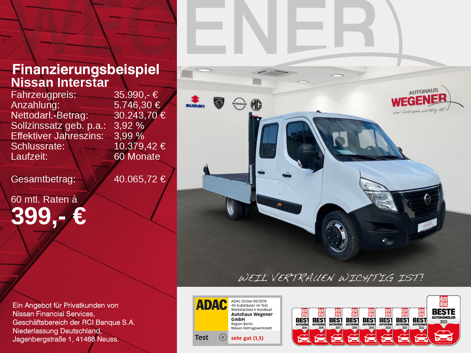 Nissan Interstar D-CAB-Pritsche L3H1 MT - KLIMA FAS CarPlay