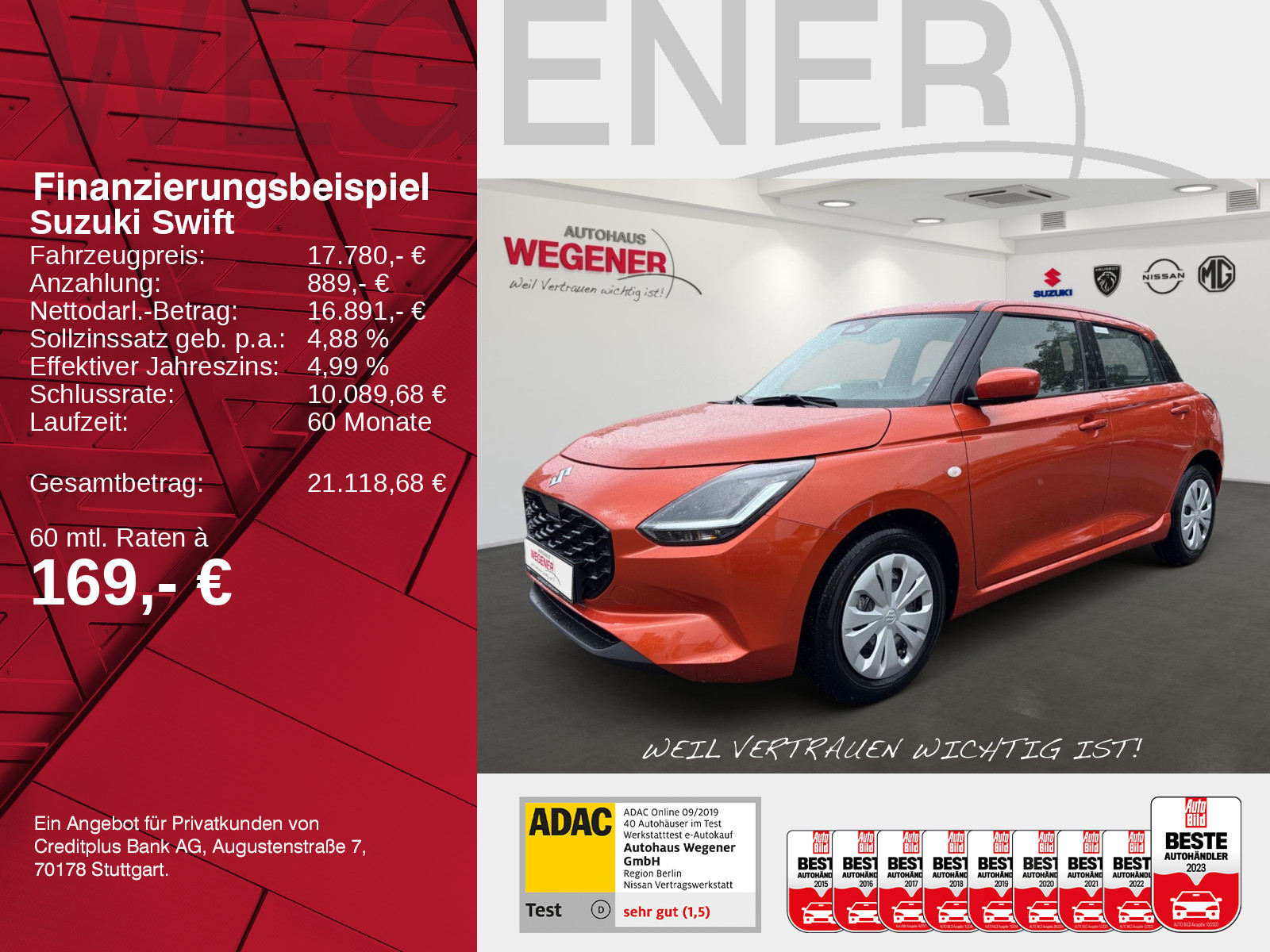 Suzuki Swift Club Hybrid - schon ab 139,- € mtl.*