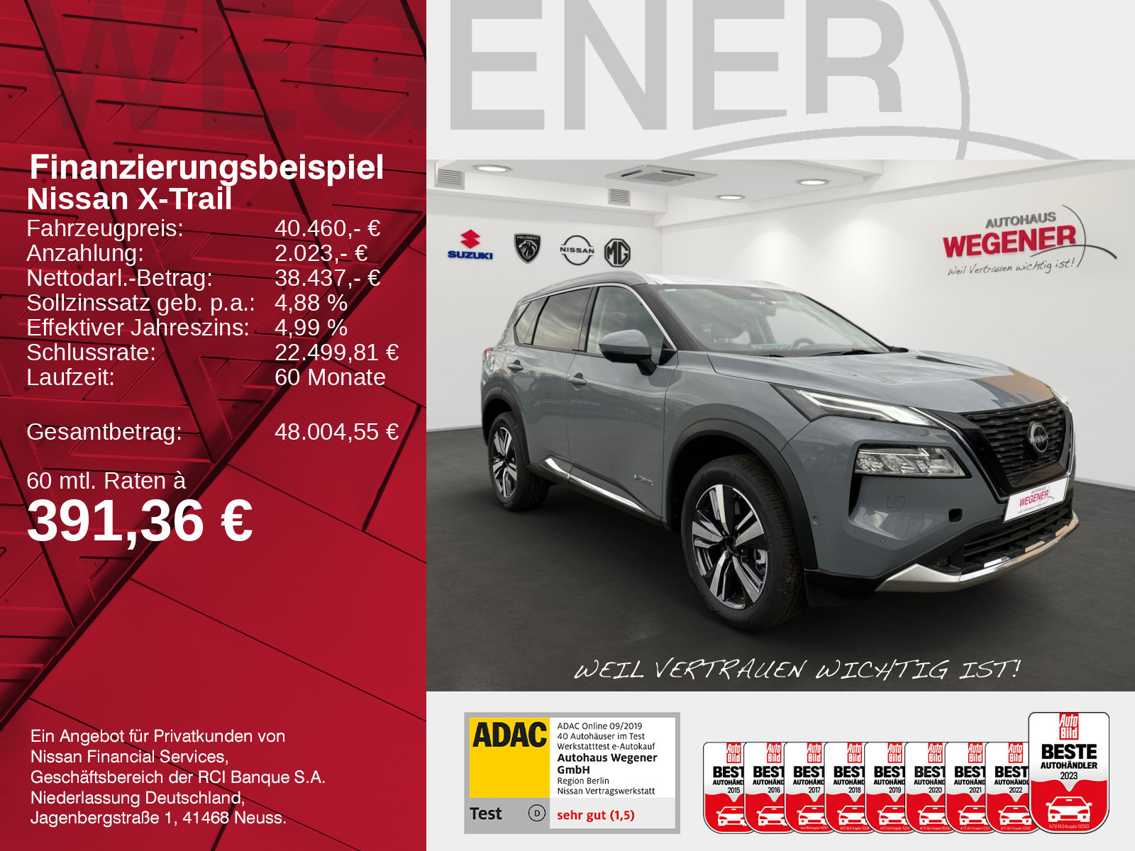 Nissan X-Trail Tekna 1.5 AT - 4x4 HUD LED LKA SWA SHZ BFS