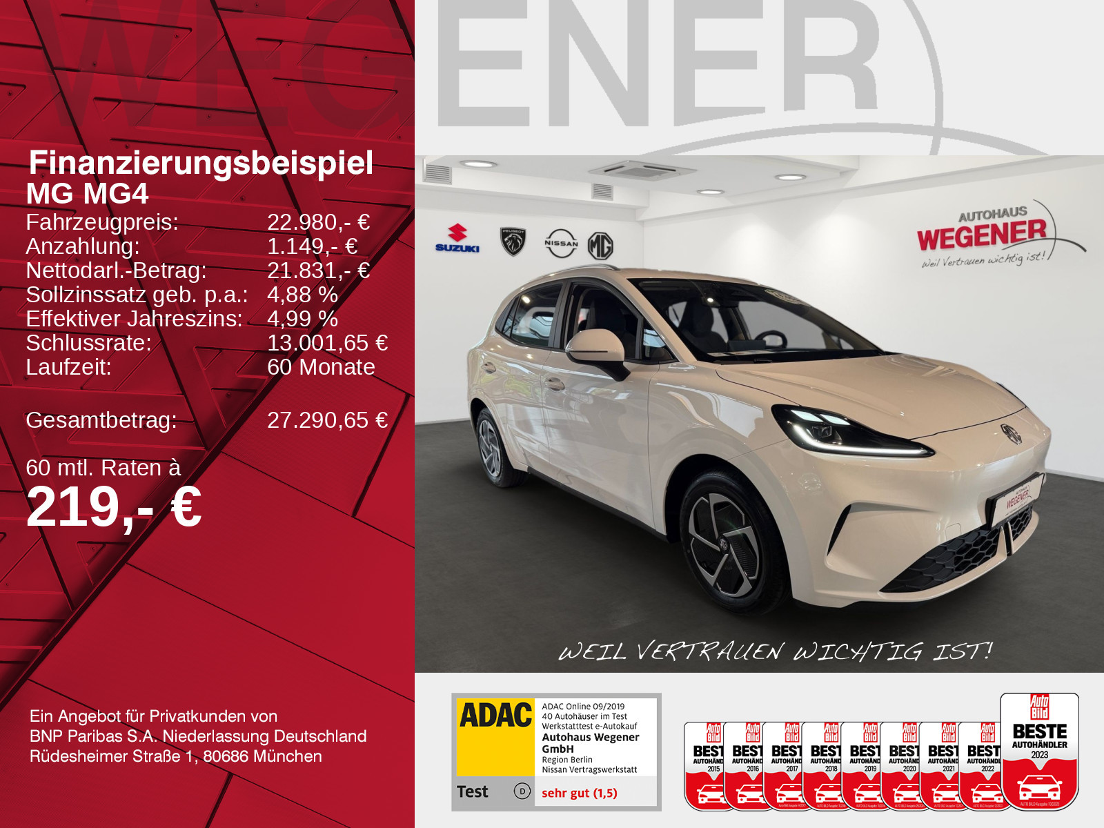 MG MG4 Urban 54kWh Comfort
