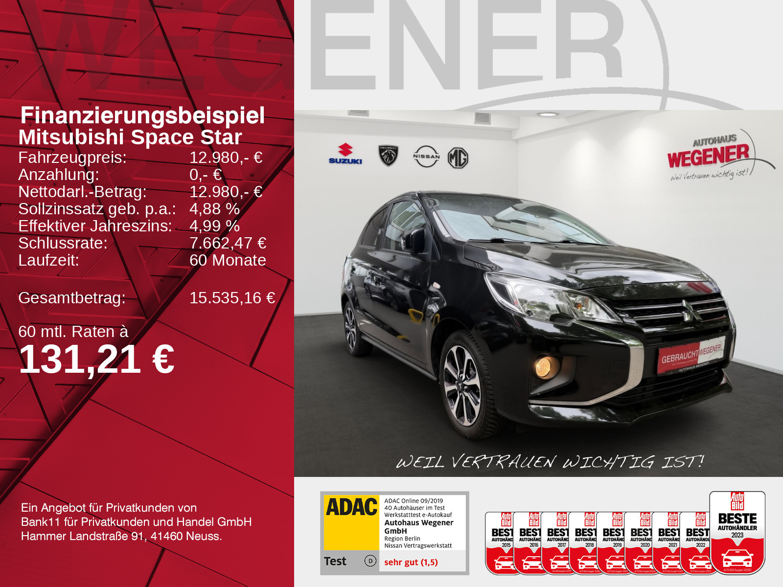 Mitsubishi Space Star 1.2 Select AT CAM*Klima*Bluetooth